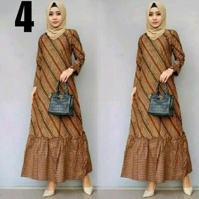 Saless Gamis Modern Gamis Batik Gamis Muslimah Bahan Katun Wanita