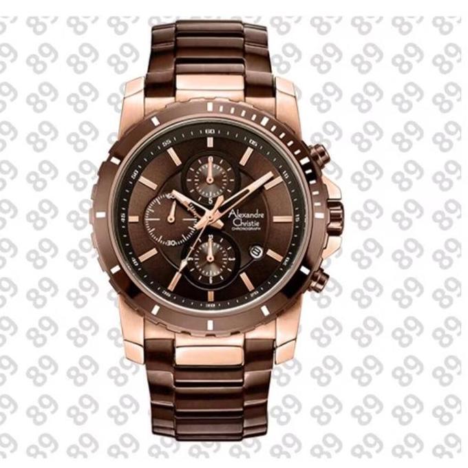 Ready ALEXANDRE CHRISTIE 6141 MC PRIA ORIGINAL GARANSI 1TAHUN kaca quartz Stainless Watch