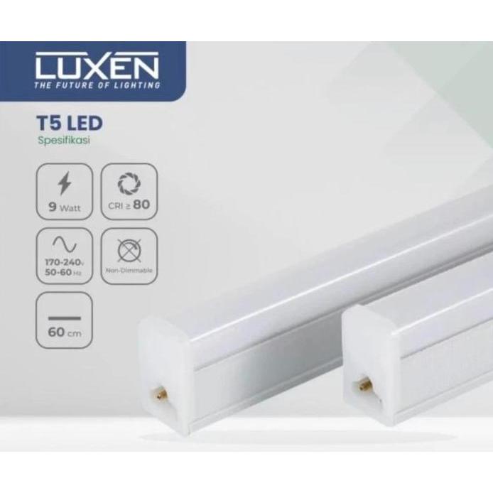 Ready stock LAMPU TL T5 LED 9Watt Luxen (60cm)