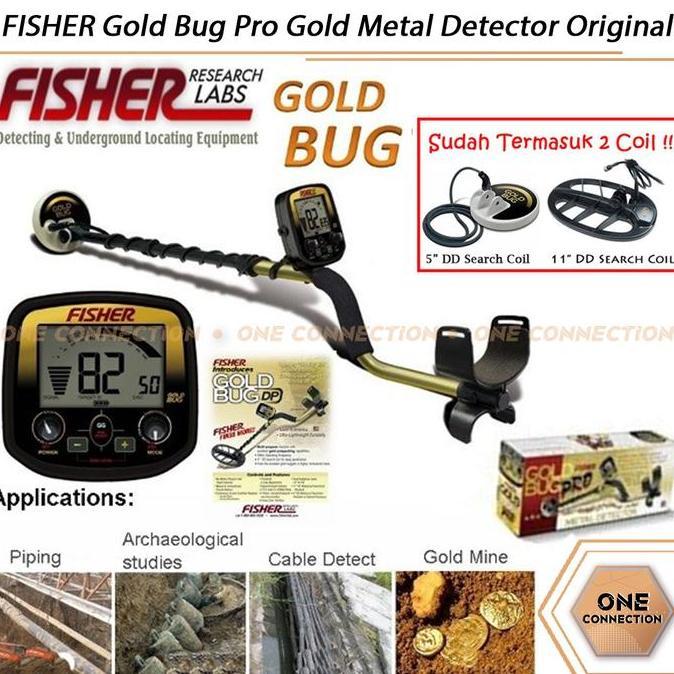FISHER Gold Bug Pro Gold Silver Metal Detektor Detector Emas Logam ORI