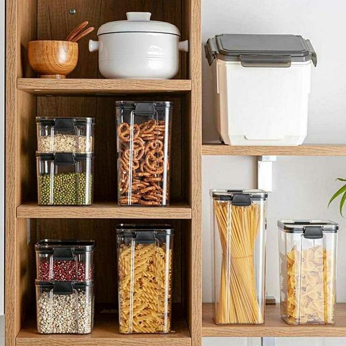 Iyakok- Toples Kotak Plastik Bening Kekinian Makanan Kue Serbaguna 1800 Ml