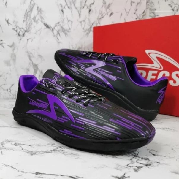HOT Sepatu Olahraga Futsal LightSpeed Hitam Ungu Sepatu Futsal Specs