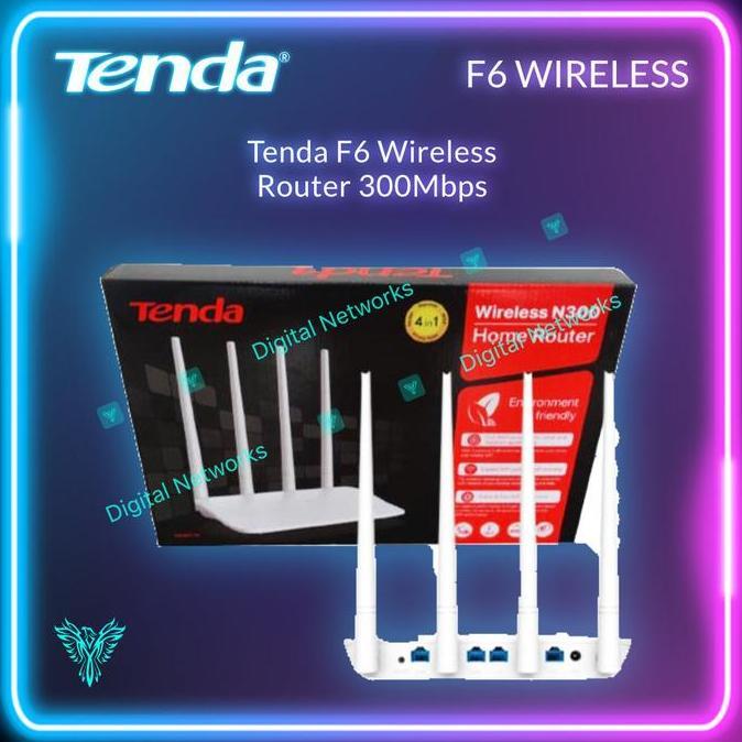 Tenda F6 Wireless 300Mbps Router Tenda F6 4antena Tenda F6