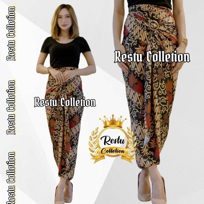 DR286 - ROK LILIT MOTIF BATIK KENANGA SILVER BAWAHAN WANITA KEBAYA WISUDA KONDANGAN TUNANGAN NIKAHAN