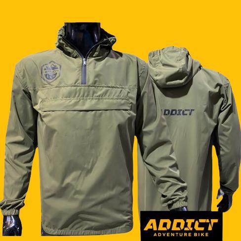 Jacket Olah Raga Pria Wanita Waterproof Anti Angin Parasut Bisa Dilipat Jadi Tas Kangaroo Style Army