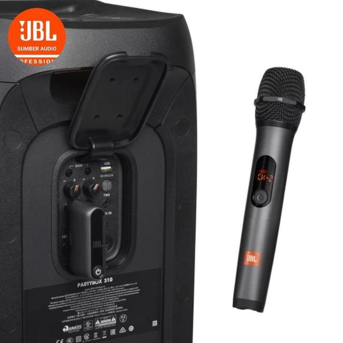 JBL Microphone Wireless 2 Mic Profesional Mic Karaoke With Receiver  - Mic Partybox JBL Mic Portable