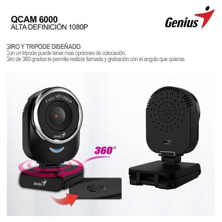 WebCam GENIUS QCAM 6000 Web Camera PC With Microphone For PC & Laptop ZER