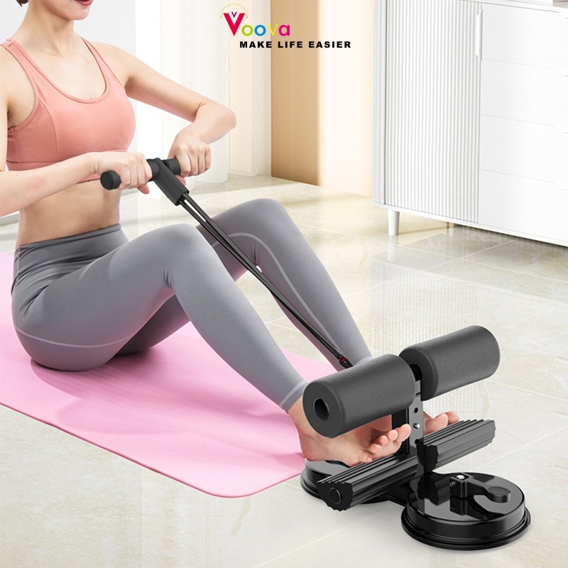 VOOVA Alat Olahraga Sit Up Stand/ Alat Sit Up Portable/ Alat Olahraga Rumah/ Tali Resistance Band Al