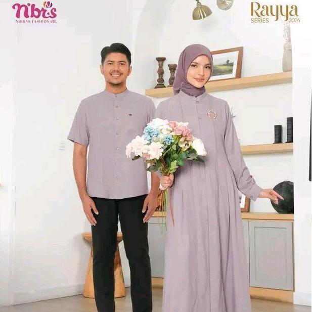 Nibras Rayya Series Maudia Lilac Couple Keluarga 2026 Family Set Baju Muslim Modern