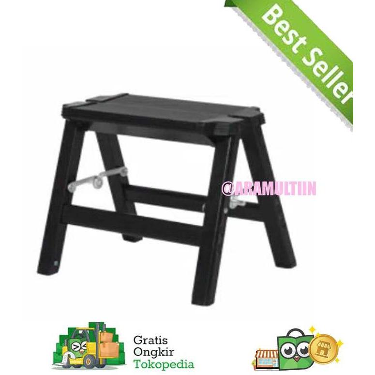Krisbow Tangga Aluminium 1 Step Stool Tangga Lipat 1 Pijakan Hitam Ea