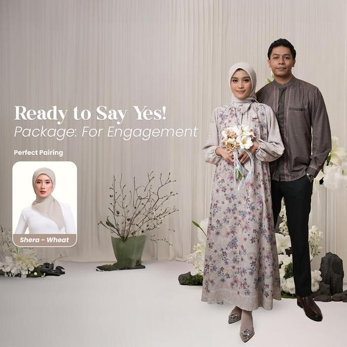 [Ready to Say Yes Package: Engagement Set] Zaskia Mecca - Couple Set Gamis, Tunik, Blouse, Kemeja Wa