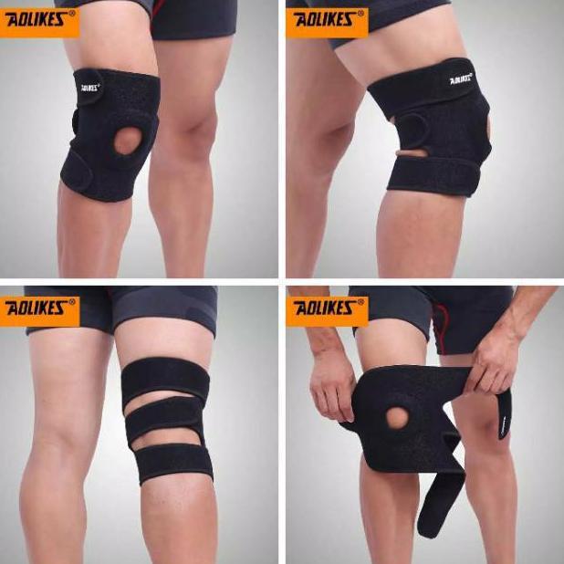 Original Kneepad Aolikes 3 Strap Adjustable Aolikes Pelindung Deker Lutut Knee Pad Knee Support