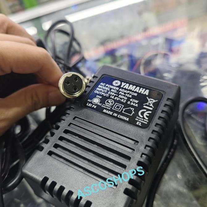 Promo Adaptor mixer 3 kaki Yamaha seri MG 18.5v x 2 AC charger 3 pin Yamaha MG series 3 lubang 18V x