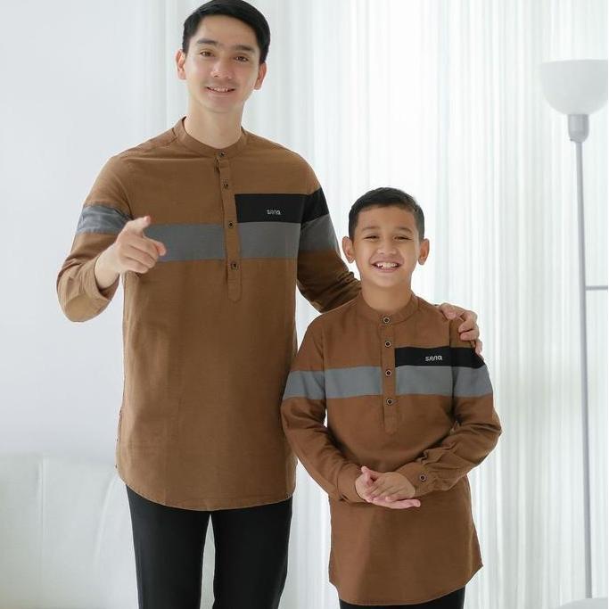 Baju Koko Pria Couple Ayah dan Anak Premium SAVIQ / Kurta Couple
