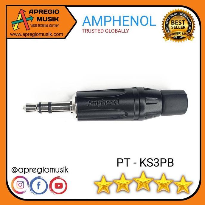 Promo Jack Amphenol mini AUX Stereo 3.5mm PT KS3P B ORIGINAL Diskon