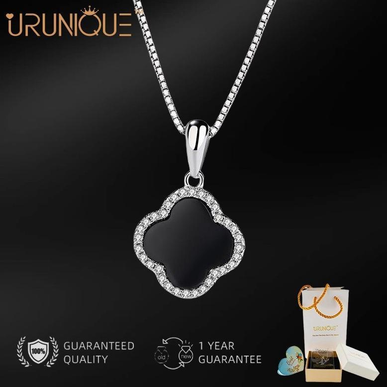 URUNIQUE Kalung Liontin Wanita Kalung Perak Asli 925 Necklace Birthday Gift COD