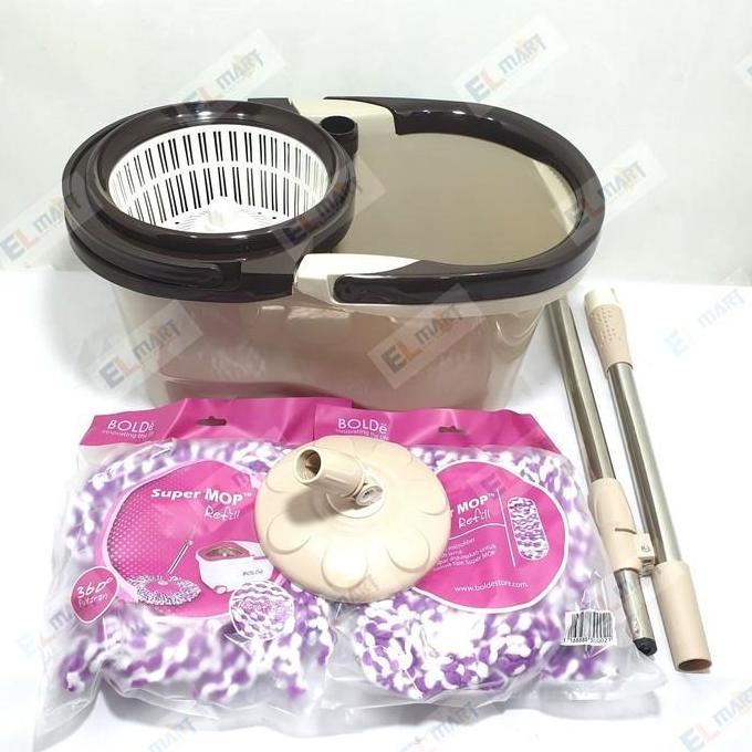 Bolde Super Mop Komodo 6 Liter Spin Mop Pengering Bisa Dilepas 6L