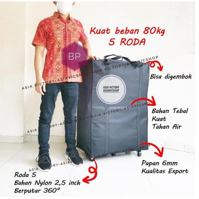 Tas Travel Barang Roda 4 (BP) Shopping Bag Belanja Lipat Koper