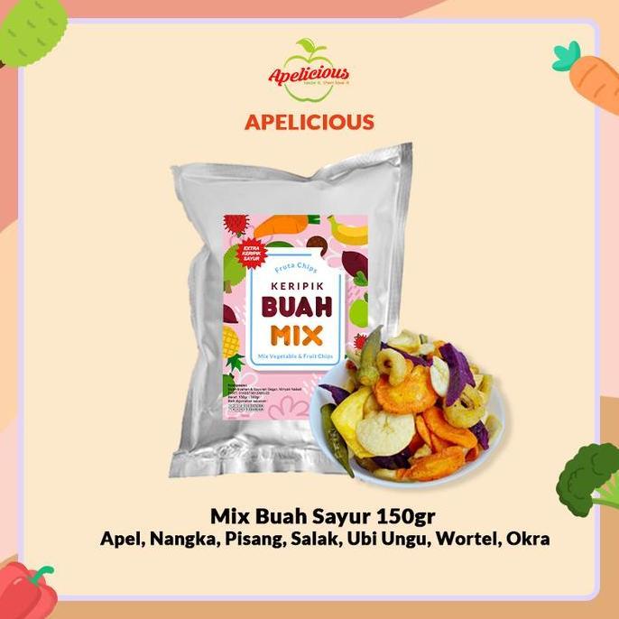 APELICIOUS [GRATIS MIX KERIPIK SAYUR TEPUNG CRISPY] MIX KERIPIK SAYUR ORI + MIX KERIPIK BUAH SAYUR W