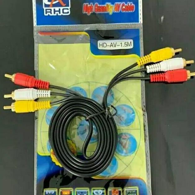 Allthebest- PAKET DARI LAPTOP SET TOP BOX PS3 KE TV TABUNG / KABEL RCA 3 KE