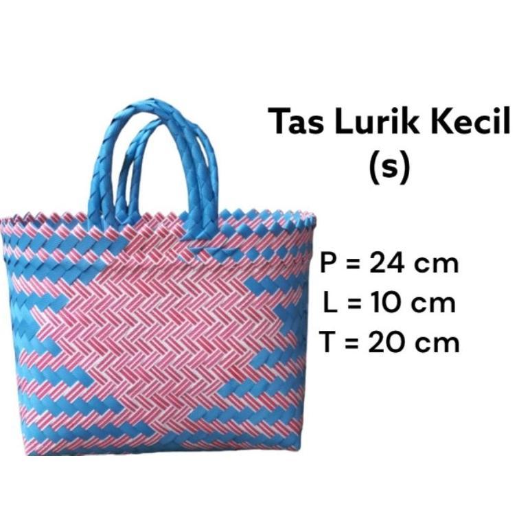 Readyy Tas Anyaman plastik Lurik Kecil (s)/  Tas Berkat/ Tas Pasar/ Ready Stok harga grosir murah me
