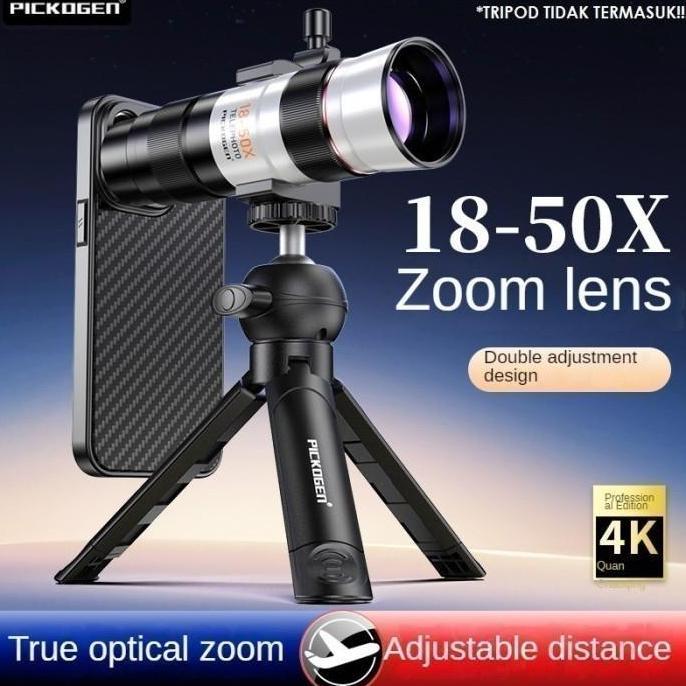 Pickogen P850 - 18-50X Telephoto Lens - Lensa Kamera Smartphone Terbatas