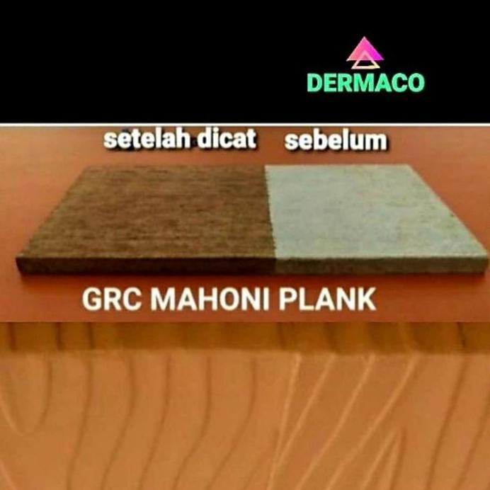 GRC MAHONI PLANK 30 CM / LISPLANG GRC / MOTIF KAYU DATAR / PAPAN GRC murah