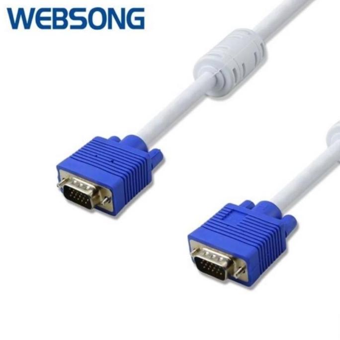 Kabel VGA Video Male to Male 50CM 1.8M 3M 5M 3+6 Full HD 1080P WEBSONG