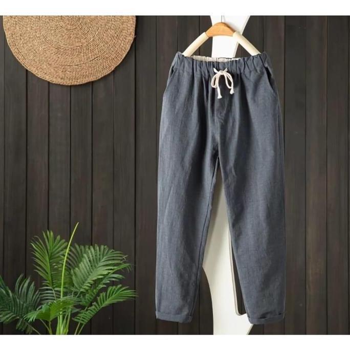 Murah  Celana Wanita Linen Pants Celana Kekinian Baggy Pants Celana Wanita Linen Panjang Material Li