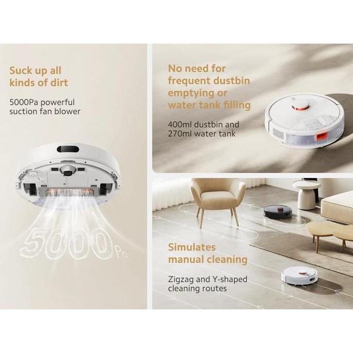 Xiaomi Robot Vacuum S20 and Mop 5000Pa Suctions LDS Navigation