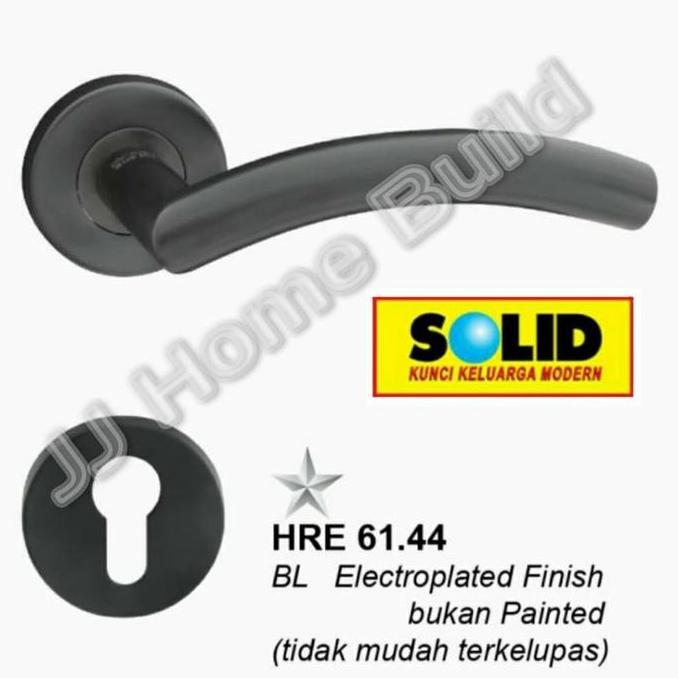 HRE 61.44 SOLID BL / Handle Solid Hitam / Handel Pintu Solid Hitam murah