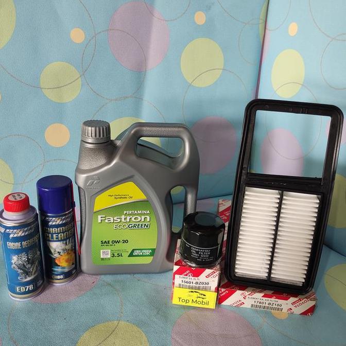 VEROWY Paket service oli Fastron Eco Green 0W-20 Agya Ayla 1200cc (5)