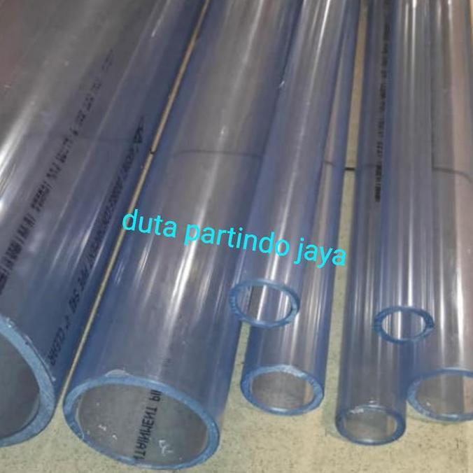 4 inch Pipa PVC Clear Transparan sch 40
