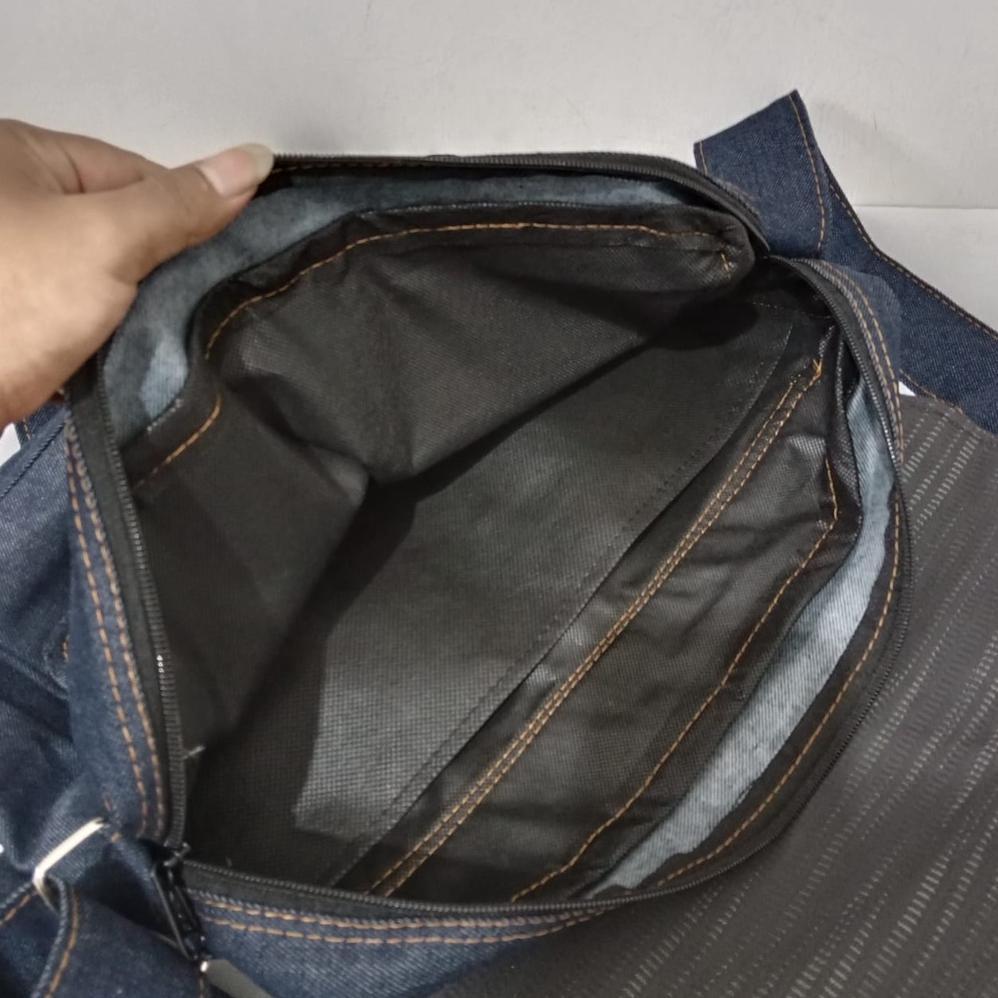 NEW Tas Selempang Kanvas Tas Pria Selempang  Bahan Jeans Sling Bag Tas Kanvas Denim Tas Sekolah Tas 