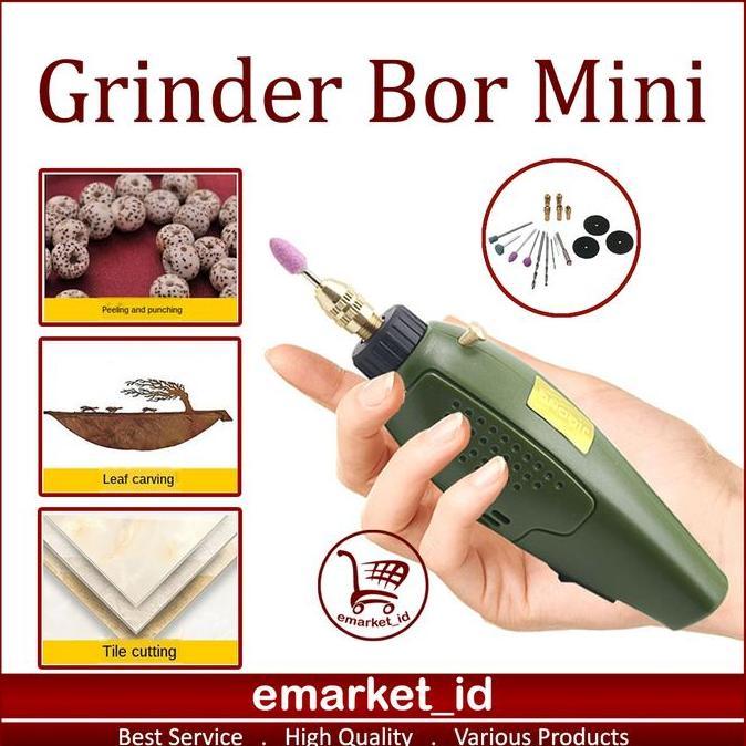 Grinder Bor Mini / Gerinda Listrik Portable / Alat Ukir Grafir Drill