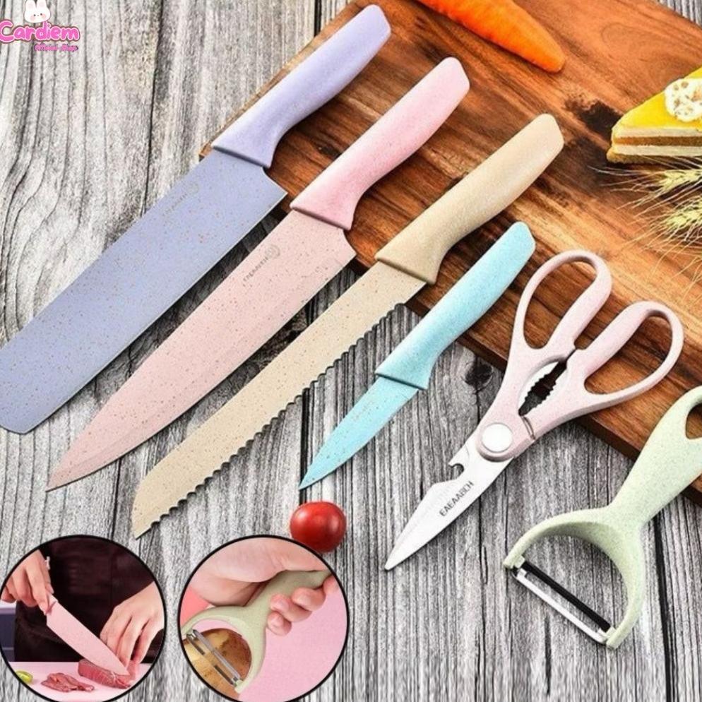 Sale Pisau Dapur Set Original Bahan Stainles Steel Premium Lengkap Kuat dan Super Tajam