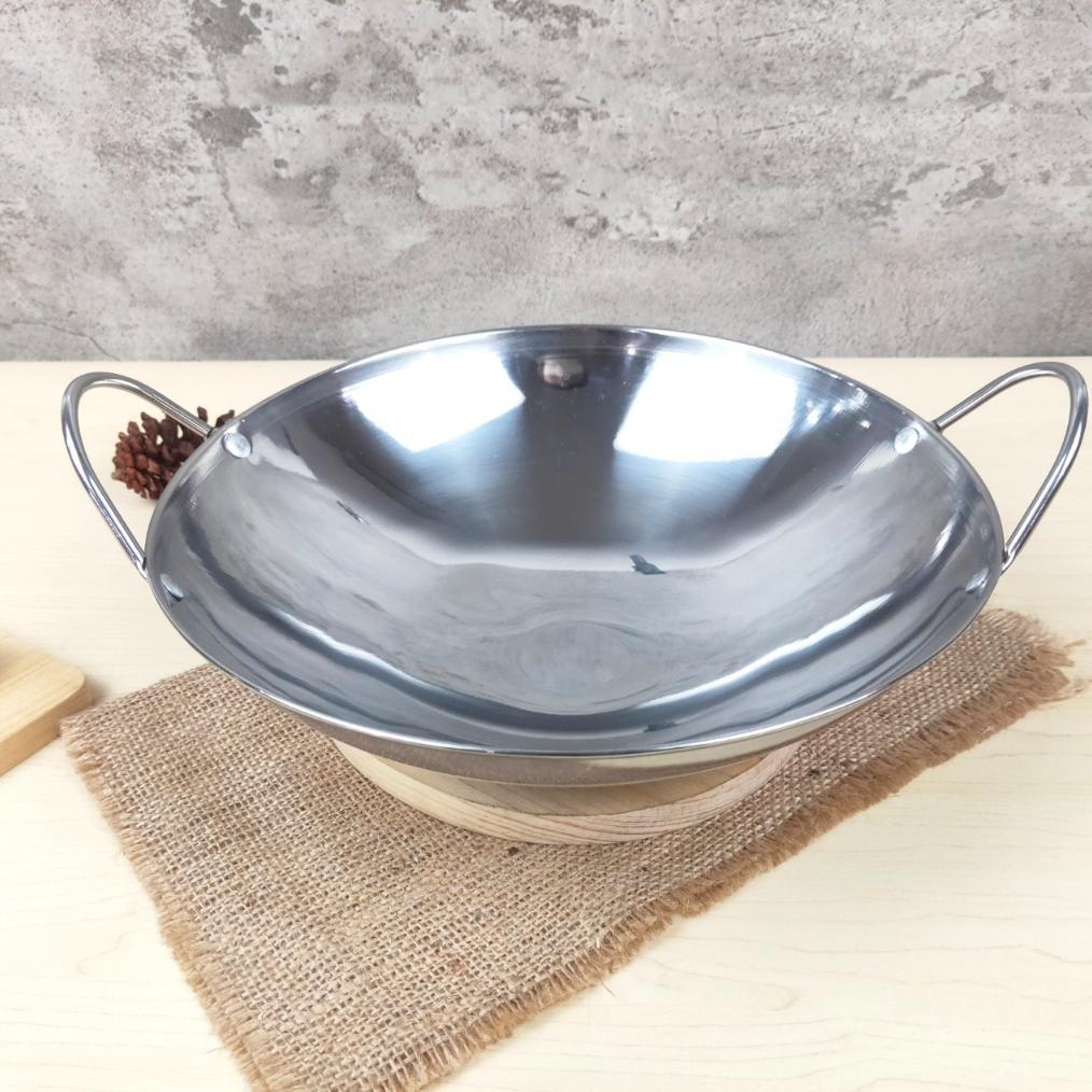 Sale Wajan Mini Stainless Steel / Kuali Mini Katel Bar Penggorengan Kecil / Kuali Serabi / Kuali Cuc