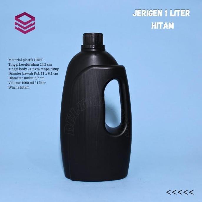 Jerigen 1 Liter Gagang Samping Segel / Botol Softenner 1000 ML