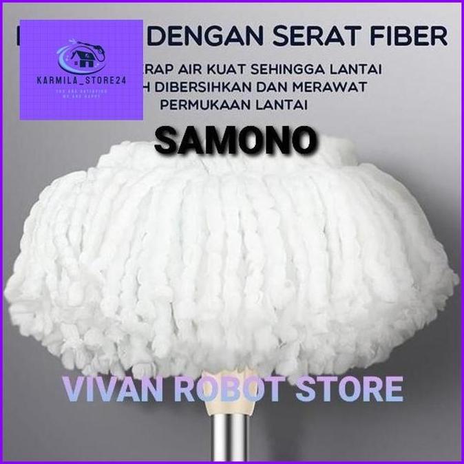Alat Pel Lantai Spin Mop Super Mop Putar Bonbox Samono Kain Pel Fiber