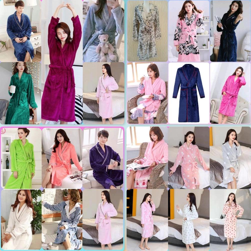 Kimono Handuk Import / Kimono Handuk Bulu Pria Wanita / Bathrobe Universal