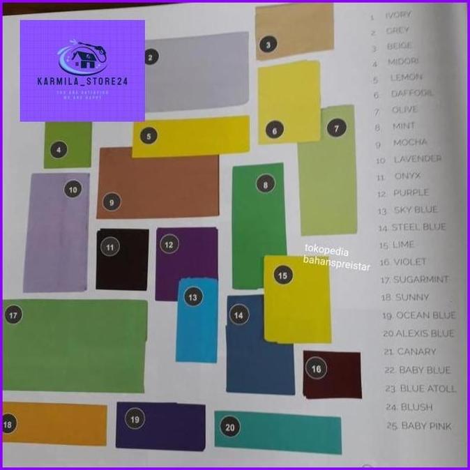 Bahan Kain Sprei Star Meteran - STAR POLOS RAINBOW