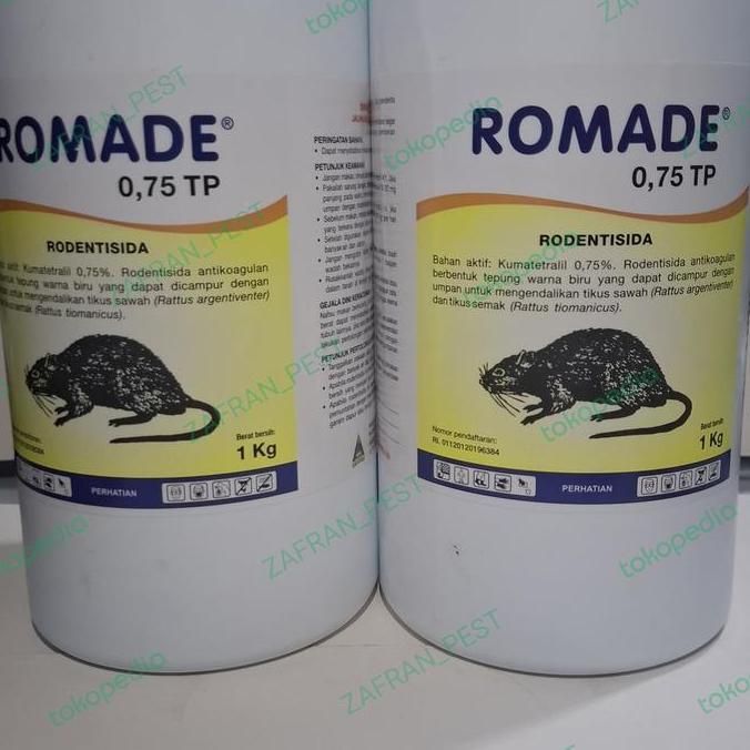 NEW Romade 0,75TP racun tikus 1kg powder rodentisida umpan tikus bubuk