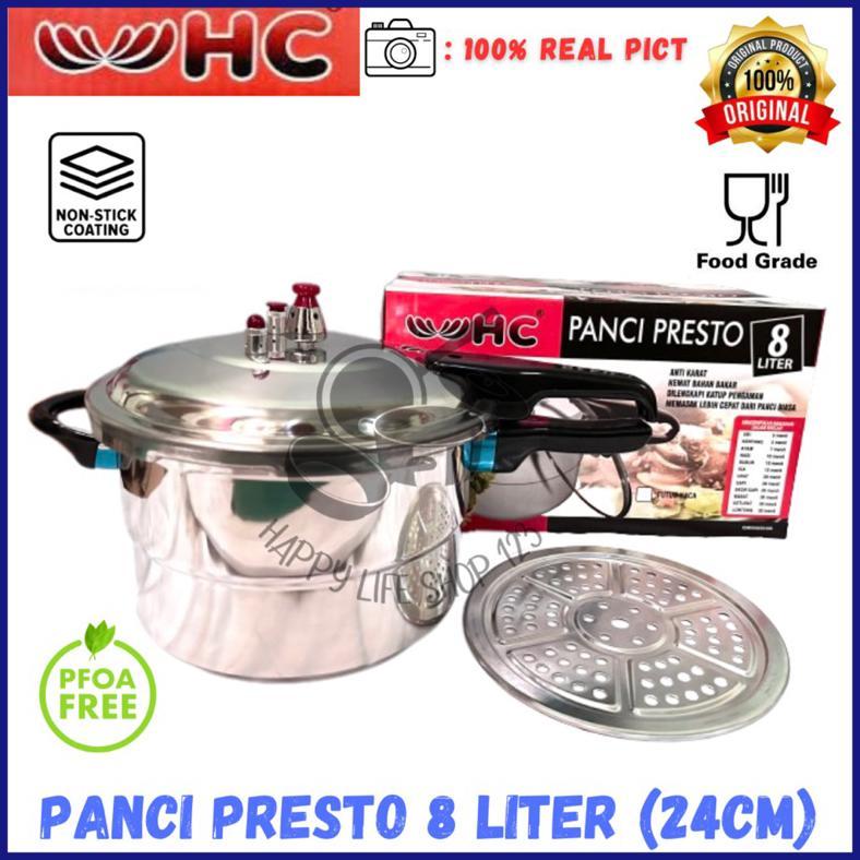 Presto 8 Liter HC / Panci Presto 8ltr+Steamer HC / Panci Presto 8 Liter