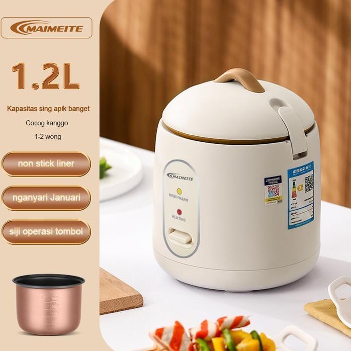 CUCI GUDANG MAIMEITE Magic Com 1.2 liter Penanak nasi Kecil dan portabel Low watt Rice Cooker