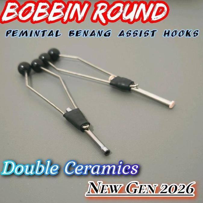 Promo Bobbin Knotter Round Alat Pemintal Benang Assist Hook Ceramic Diskon