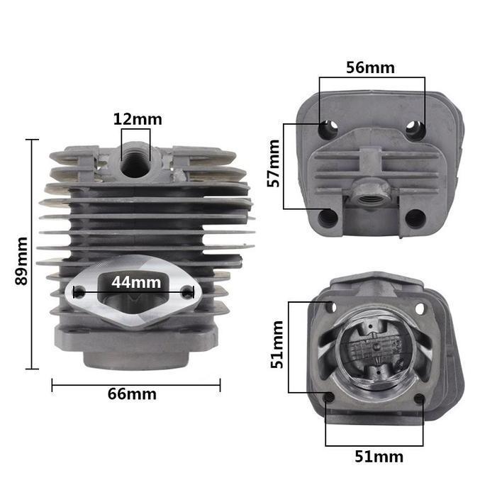 REGOR233  - TURBO 58 CYLINDER BLOCK BLOK BORING MESIN CHAIN SAW SENSO SINSO MINI 58 CC TANIKA / CYLI