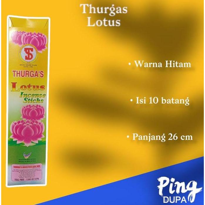 favorit] Dupa Hio India Thurgas Lotus Isi 10 Batang