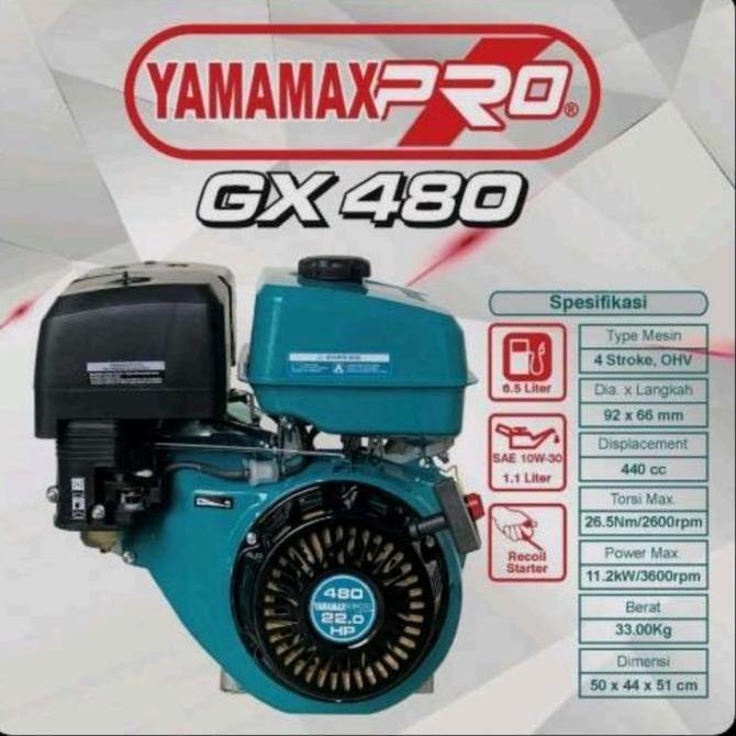 langsung order saja] Mesin bensin penggerak serbaguna Yamamax Pro GX480 22 hp 22 pk