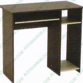 Meja komputer laptop kantor tinggi coklat kayu hitam murah indonesia