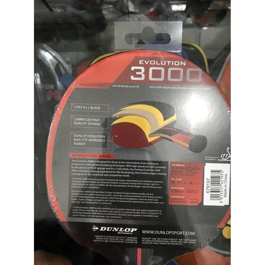BAT BED TENIS MEJA DUNLOP EVOLUTION 3000 ORIGINAL Murah Berkualitas